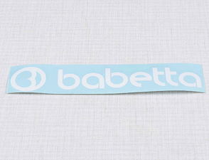 Sticker Babetta 135x25mm - white (Jawa 50 Babetta 207 210) / 