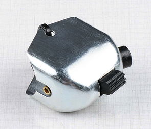 Lights switch, horn button with side hole - zinc (Jawa CZ 125 175 250 350 Kyvacka) / 