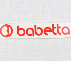 Sticker Babetta 135x25mm - red (Jawa 50 Babetta 207 210) / 
