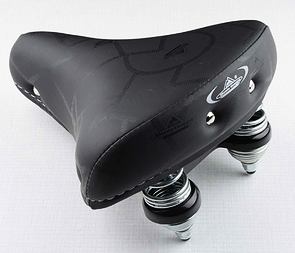 Seat black - chrome springs (Jawa 50 Babetta 207) / 
