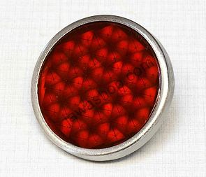 Reflector in tin 51mm with bolt - red (Jawa CZ 125 175 250 350) / 