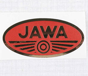 Sticker logo Jawa 67x33mm - red/golden (Jawa) / 