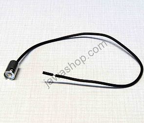 Bulb socket BA9S with wire (Jawa CZ 125 175 250 350) / 