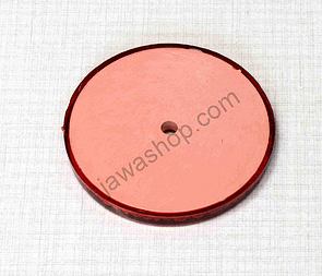 Circle reflector 62mm with hole - red (Jawa CZ 125 175 250 350) / 