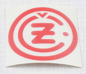 Sticker "CZ" 50mm - red (CZ 125 175 250 350) / 