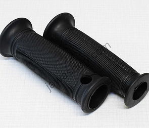 Grip L+R set - black (Jawa CZ 125 175 250 350 Perak) / 