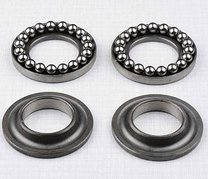 Ball bearing steering set - complete (Jawa CZ 125 175 250 350 Kyvacka) / 