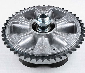 Rear chain wheel - 46t, complete (Jawa 250 350 Panelka) / 