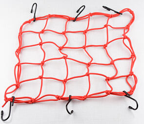Elastic luggage net 50x50cm - red (Jawa CZ Simson) / Elastic luggage net 50x50cm - red (Jawa CZ Simson) /