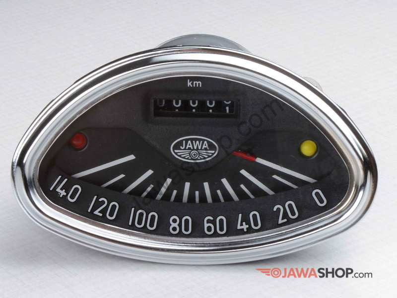 Jawa CZ motorcycle speedometer 0 - 140 km / h white face