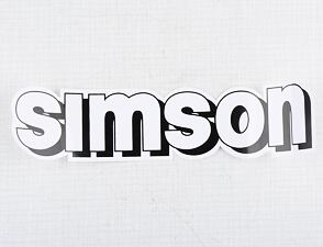 Sticker simson 215x50mm - white (Simson) / 